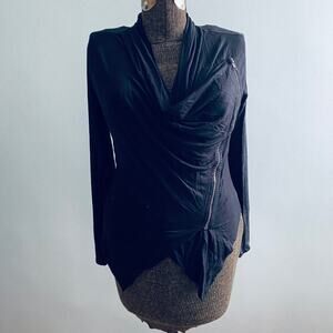 SW3 bespoke black & metallic blouse